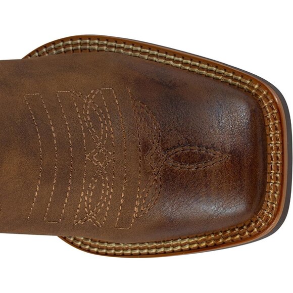 SheSole Western Boots Women's Brown Tan Faux Leather Square Toe Wide Mid Calf - Picture 3 of 9